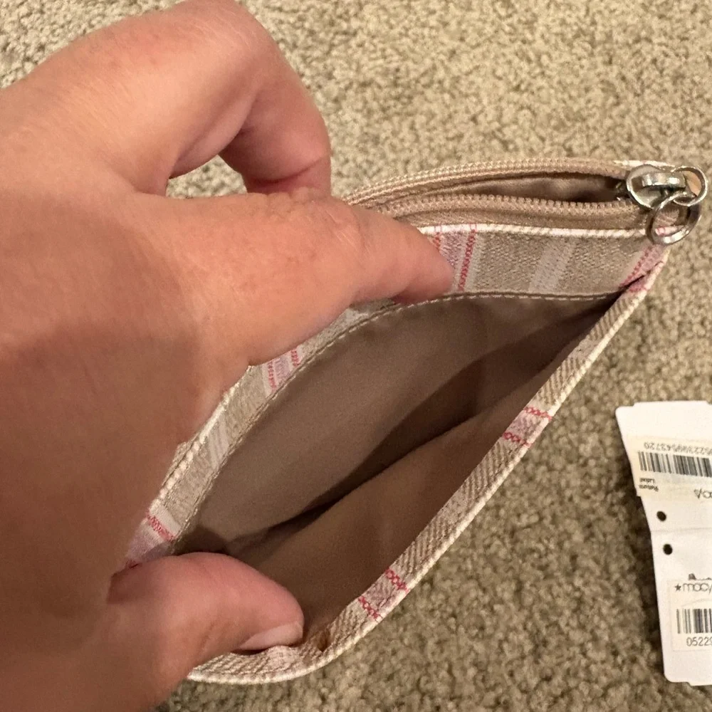 Coach Legacy Weekend Ticking Stripe Zippy Wallet Wristlet